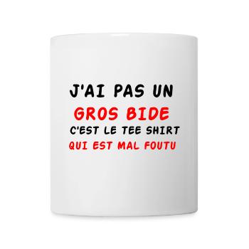 J'ai pas un gros bide - Mug blanc - blanc - Devant