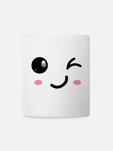 Zwinkerndes Lächeln - Tasse - Weiß
