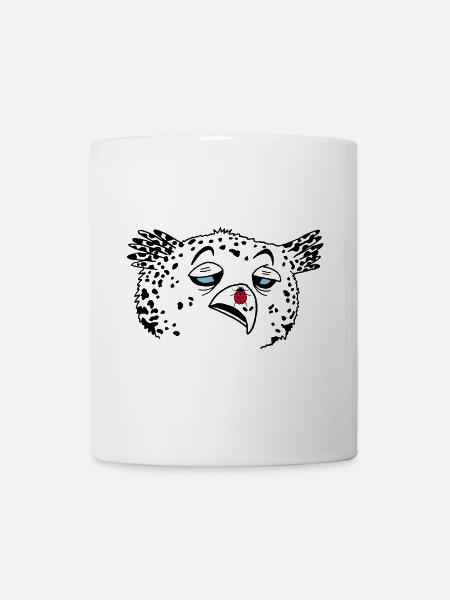 Hibou et coccinelle - Mug blanc - blanc