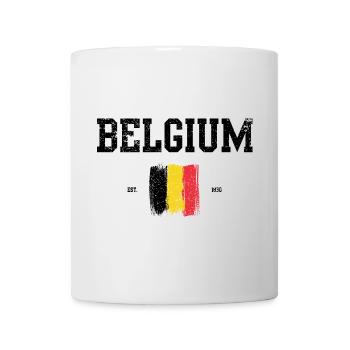 Abstrakte belgische Flagge Kunstdruck - Tasse - Weiß - Vorne