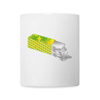 Kaugummi-Packung – Frisch, bunt und voller Energie - Tasse - Weiß - Vorne