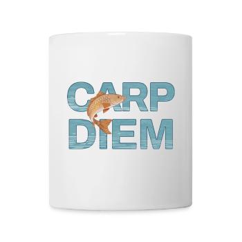 Carp Diem – Funny Fishing Dad Joke - Mug - white - Front