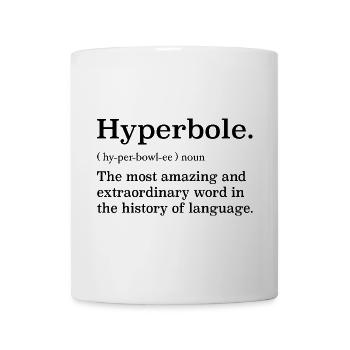 Hyperbole definition - Mug blanc - blanc - Devant