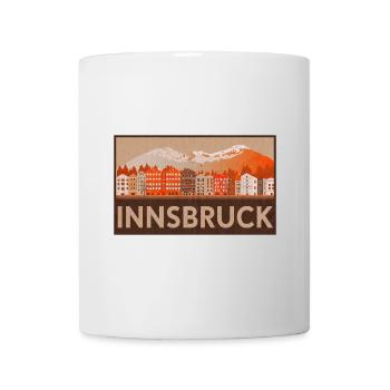 Innsbruck Austria Badge Design – Houses & Mountains - Mug - white - Front