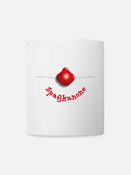 Clown nose – fun cannon - Mug - white