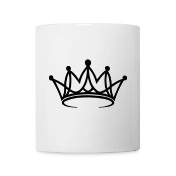Couronne, élégante, personnalisable - Mug blanc - blanc - Devant