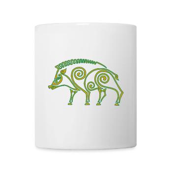 Sanglier celte - Mug blanc - blanc - Devant