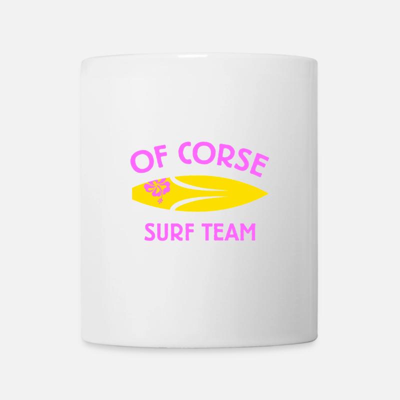 VON CORSE SURF TEAM gelb - Tasse - Weiß
