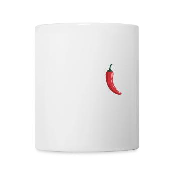 mit dir chilli am liebsten chili chillen - Tasse - Weiß - Vorne