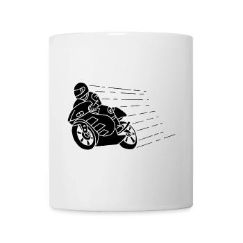 Black biker and speed - Mug - white - Front