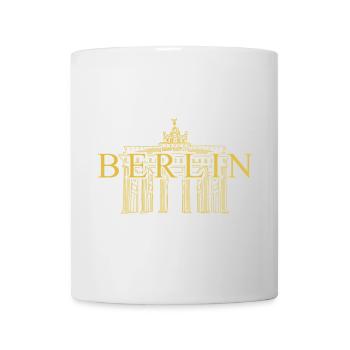 Brandenburger Tor in Berlin, Zeichnung Deutschland - Tasse - Weiß - Vorne