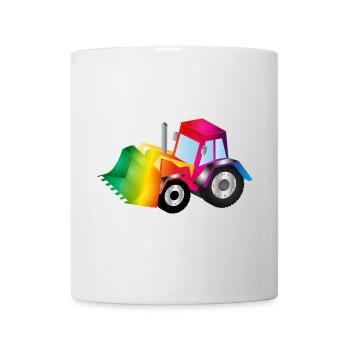 Rainbow excavator full of colour - Mug - white - Front