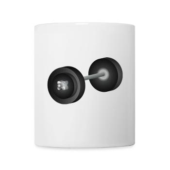 Simple dumbbell – fitness symbol for strength athletes - Mug - white - Front