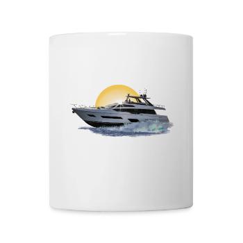 Motorboot - Tasse - Weiß - Vorne