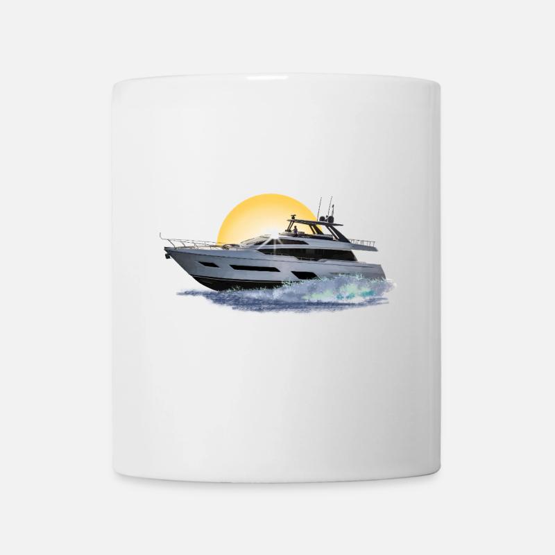 Motorboot - Tasse - Weiß