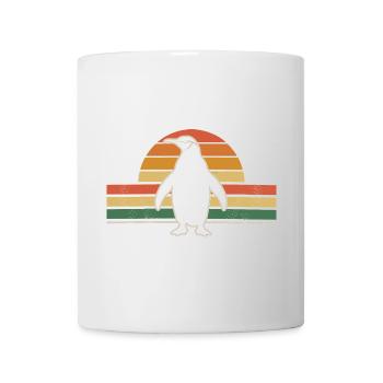 Retro Penguin with Sunset Background - Mug - white - Front