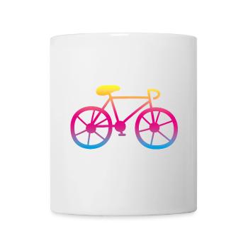 Vélo Vélo Couleur Rainbow Wheel Cycling Tour - Mug blanc - blanc - Devant