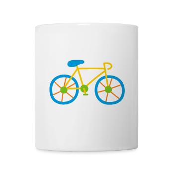 Fahrrad Bike Rad Kinder Comic Zeichnung Outdoor - Tasse - Weiß - Vorne