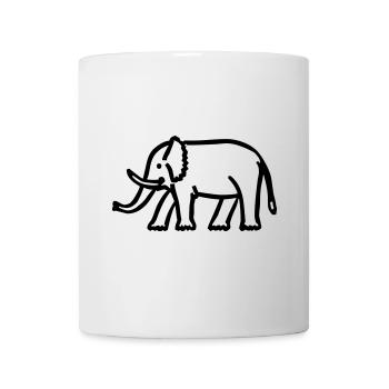 elephant - Mug blanc - blanc - Devant