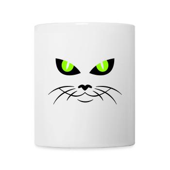 cat face - katzengesicht - Tasse - Weiß - Vorne