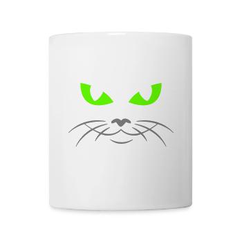 cat face - katzengesicht - Tasse - Weiß - Vorne