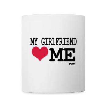 my girlfriend loves me by wam - Mug - white - Front