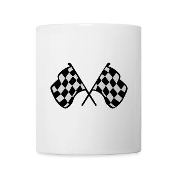 Karierte Racing Flags - Tasse - Weiß - Vorne