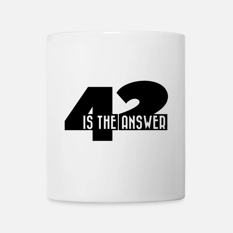 42 Is The Answer Sci Fi Spruch - Tasse - Weiß