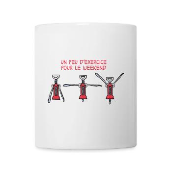 Exercice pour le weekend - Mug blanc - blanc - Devant