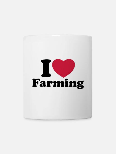 I love farming - Tasse - Weiß