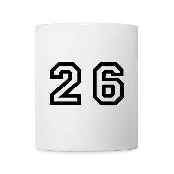 Number - 26 - Twenty Six - Tasse - Weiß - Vorne