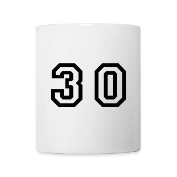 Number - 30 - Thirty - Mug - white - Front