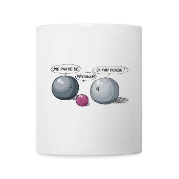 Une partie de pétanque - Mug blanc - blanc - Devant