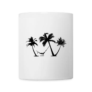 Holiday under palm trees in a hammock - Mug - white - Front