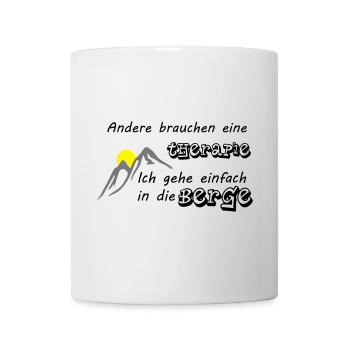Berge Therapie - Tasse - Weiß - Vorne