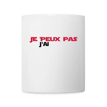je peux pas j'ai - Mug blanc - blanc - Devant