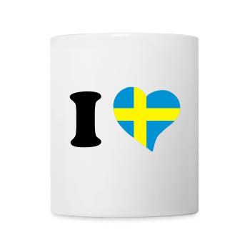 I love Sweden - J'aime la Suède - Mug blanc - blanc - Devant