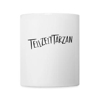 Teilzeit Tarzan affig sportlich witzig Geschenk - Tasse - Weiß - Vorne