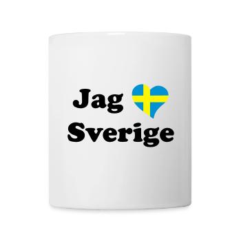 Jag älskar Sverige - J'aime la Suède - Mug blanc - blanc - Devant