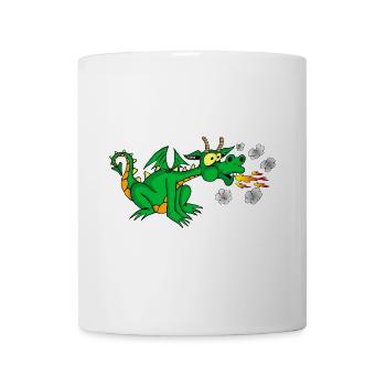 Dragon vert - Mug blanc - blanc - Devant