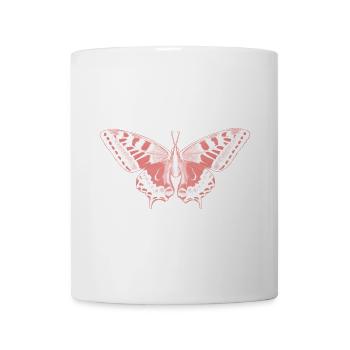 Papillon Rose Éthérée - Mug blanc - blanc - Devant