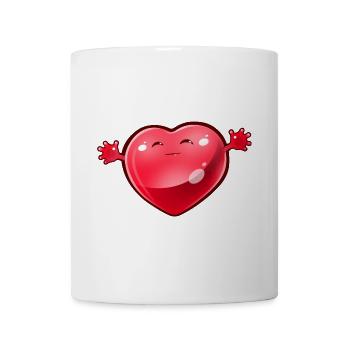 Coeur avec les mains - Mug blanc - blanc - Devant