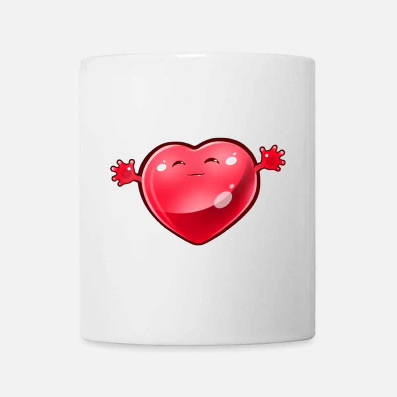 Coeur avec les mains - Mug blanc - blanc