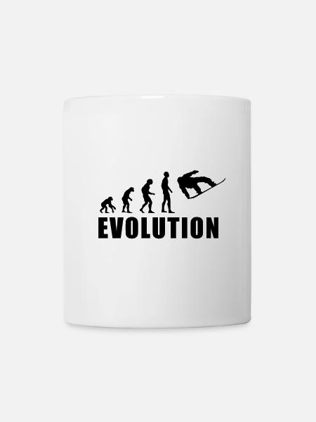 EVOLUTION SNOWBOARD Schnee Winter Geschenk - Tasse - Weiß