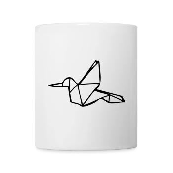 Origami Eisvogel - Tasse - Weiß - Vorne