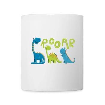 ROOAR Dino Arten Motiv I Lustiges Kinder Geschenk - Tasse - Weiß - Vorne