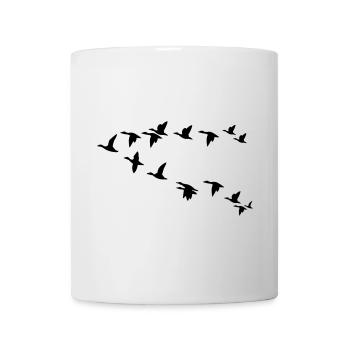Vogelschwarm flock of birds - Tasse - Weiß - Vorne
