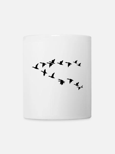 Troupeau d’oiseaux troupeau d’oiseaux - Mug blanc - blanc