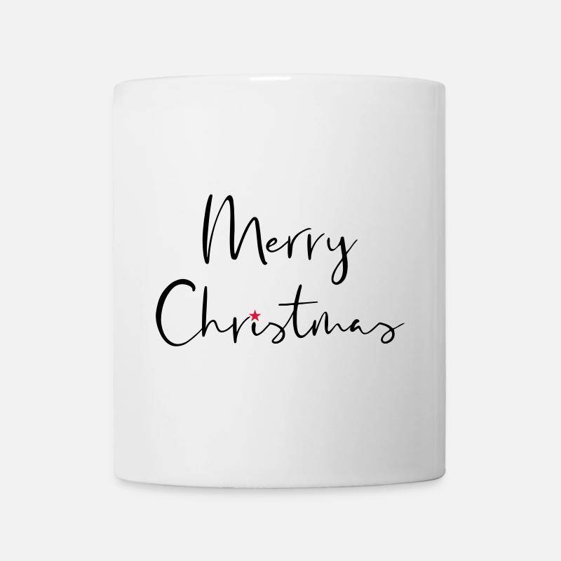 Merry Christmas Stern Geschenk Weihnachten - Tasse - Weiß