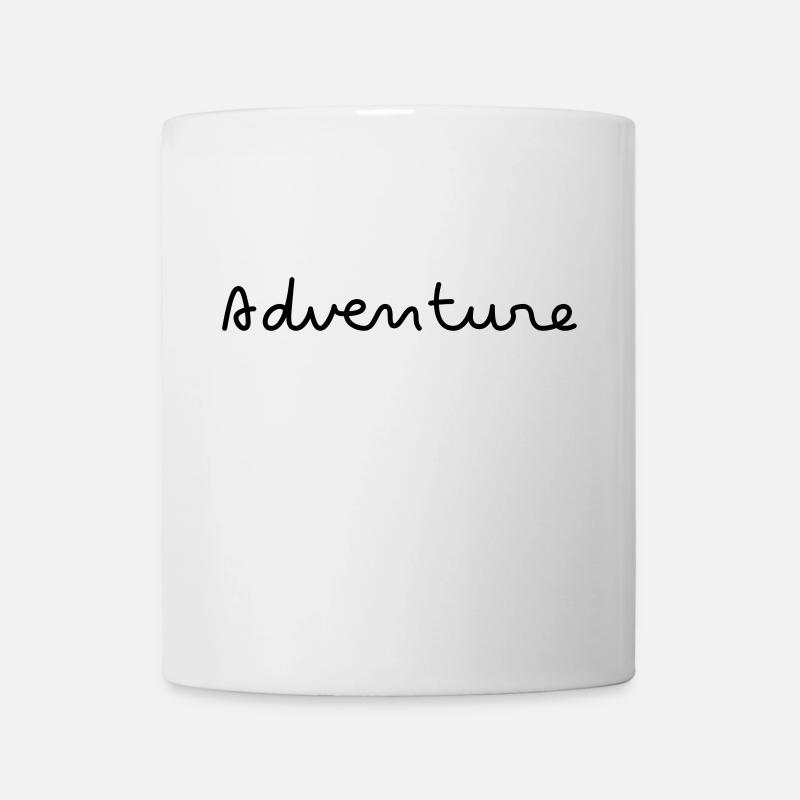 Abenteuer Adventure Schriftzug einfach Hipster - Tasse - Weiß